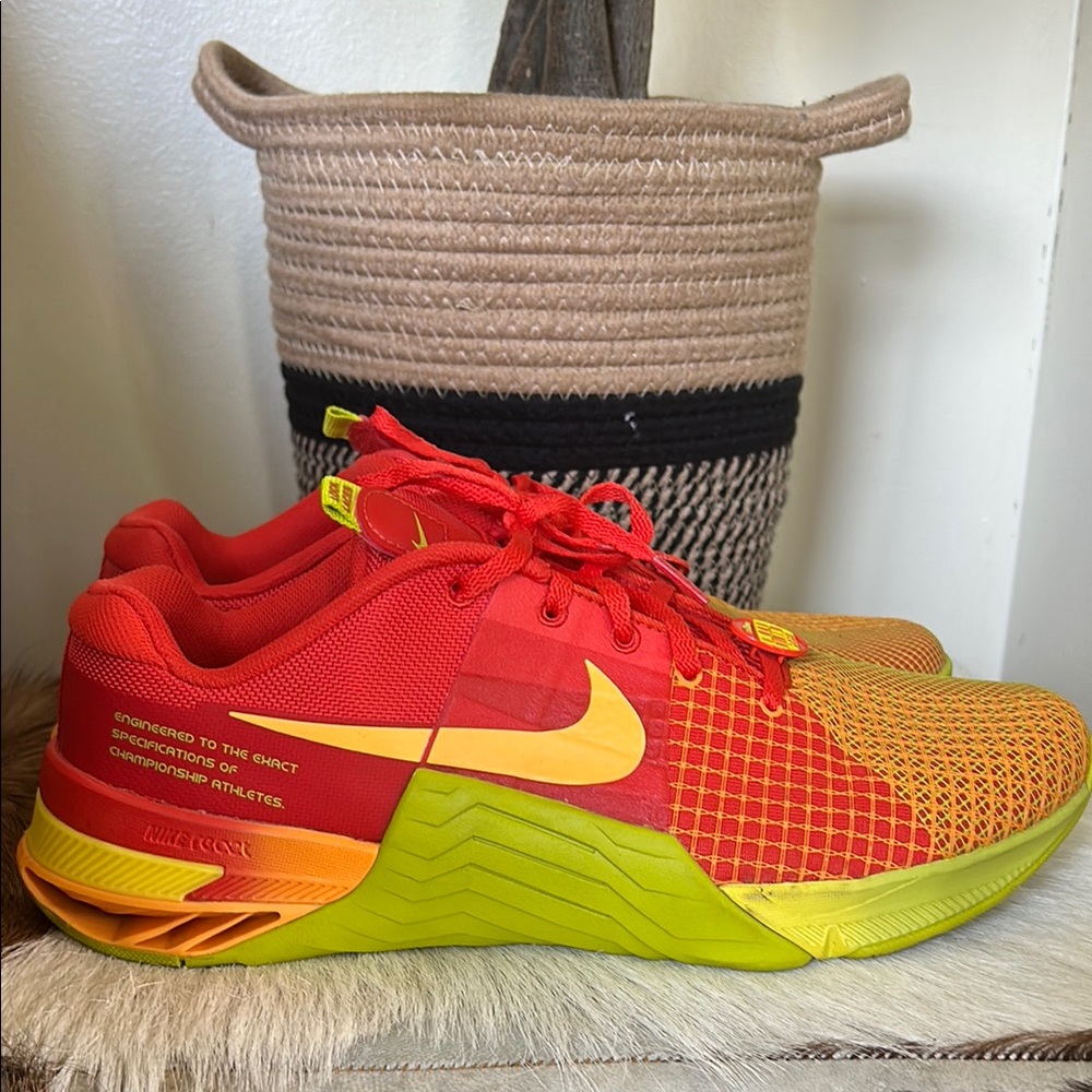 Nike Dynamic Red and Yellow Sneakers